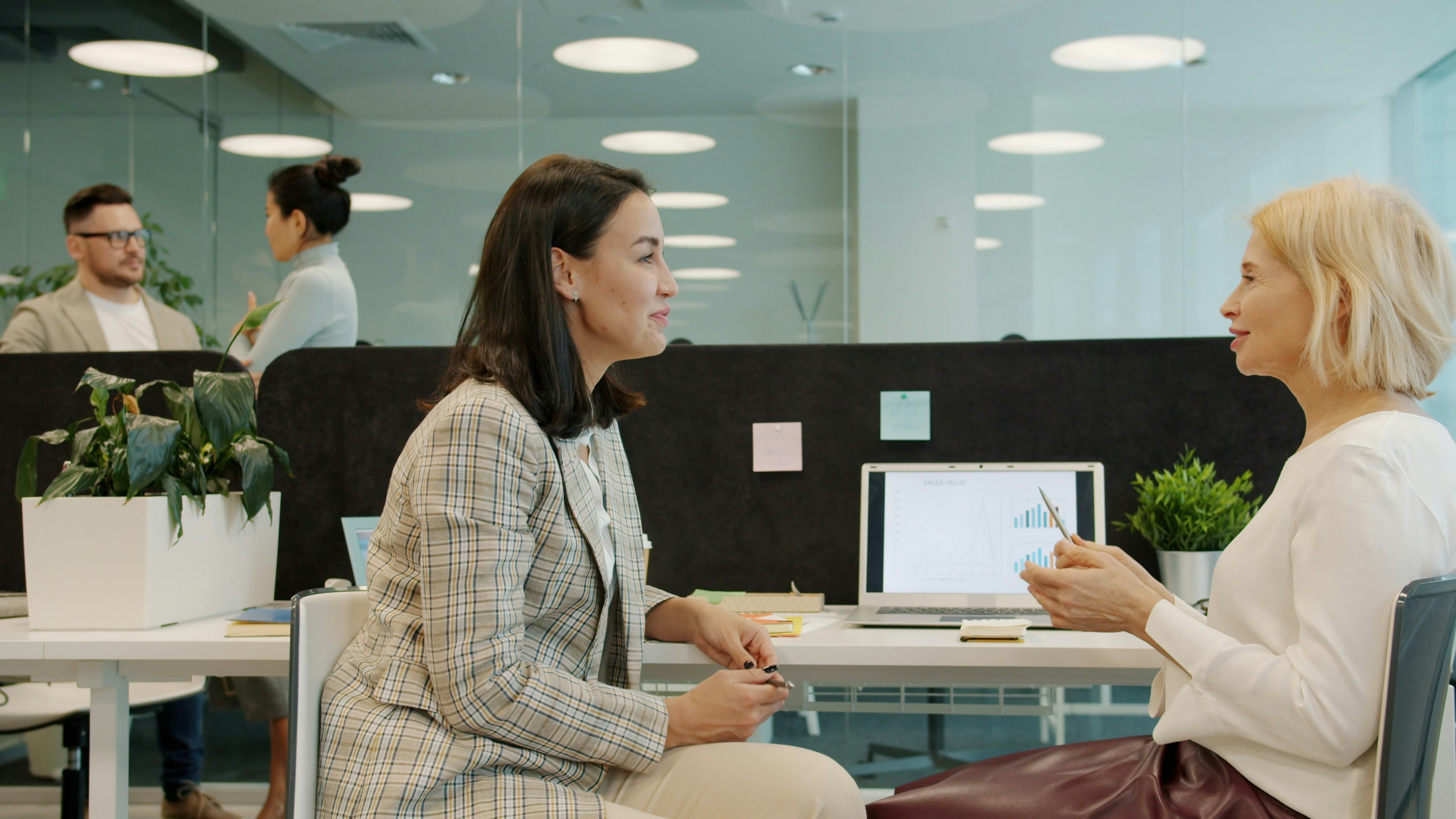 Two women having a business meeting